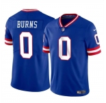 Men's New York Giants #0 Brian Burns Blue Throwback Vapor Untouchable Limited Football Stitched Jersey