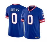 Men's New York Giants #0 Brian Burns Blue Throwback Vapor Untouchable Limited Football Stitched Jersey