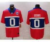 Men's New York Giants #0 Brian Burns Limited Red Alternate FUSE Team Patch Vapor Jersey