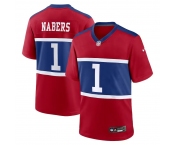 Men's New York Giants #1 Malik Nabers Red Vapor Untouchable Limited Stitched Jersey