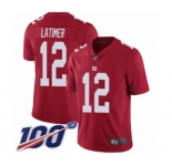 Men's New York Giants #12 Cody Latimer Red Limited Red Inverted Legend 100th Season Football Jersey