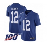 Men's New York Giants #12 Cody Latimer Royal Blue Team Color Vapor Untouchable Limited Player 100th Season Football Jersey