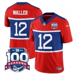 Men's New York Giants #12 Darren Waller Century Red 100TH Season Commemorative Patch Limited Football Stitched Jersey