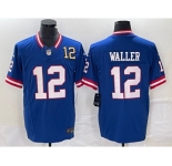 Men's New York Giants #12 Darren Waller Number Blue 2023 FUSE Classic Vapor Limited Jersey