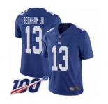 Men's New York Giants #13 Odell Beckham Jr Royal Blue Team Color Vapor Untouchable Limited Player 100th Season Football Jersey