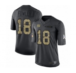 Men's New York Giants #18 Bennie Fowler Limited Black 2016 Salute to Service Football Jersey