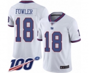 Men's New York Giants #18 Bennie Fowler Limited White Rush Vapor Untouchable 100th Season Football Jersey