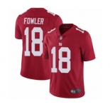 Men's New York Giants #18 Bennie Fowler Red Limited Red Inverted Legend Football Jersey