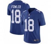 Men's New York Giants #18 Bennie Fowler Royal Blue Team Color Vapor Untouchable Limited Player Football Jersey