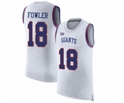 Men's New York Giants #18 Bennie Fowler White Rush Player Name & Number Tank Top Football Jersey