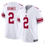 Men's New York Giants #2 Deonte Banks White 2025 F.U.S.E. Vapor Untouchable Limited Football Stitched Jersey