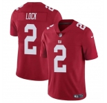 Men's New York Giants #2 Drew Lock Red Vapor Untouchable Limited Football Stitched Jersey