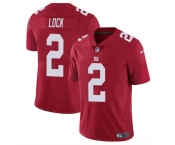 Men's New York Giants #2 Drew Lock Red Vapor Untouchable Limited Football Stitched Jersey