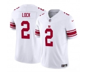 Men's New York Giants #2 Drew Lock White 2023 F.U.S.E. Vapor Untouchable Limited Football Stitched Jersey
