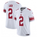 Men's New York Giants #2 Drew Lock White Vapor Untouchable Limited Football Stitched Jersey