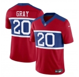 Men's New York Giants #20 Eric Gray Century Red Alternate Vapor F.U.S.E. Limited Football Stitched Jersey