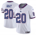 Men's New York Giants #20 Eric Gray White Color Rush Limited Football Stitched Jersey
