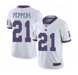 Men's New York Giants #21 Jabrill Peppers Limited White Rush Vapor Untouchable Football Jersey