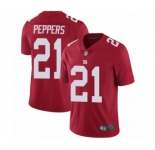 Men's New York Giants #21 Jabrill Peppers Red Alternate Vapor Untouchable Limited Player Football Jersey