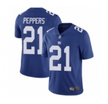 Men's New York Giants #21 Jabrill Peppers Royal Blue Team Color Vapor Untouchable Limited Player Football Jersey