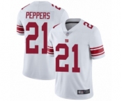 Men's New York Giants #21 Jabrill Peppers White Vapor Untouchable Limited Player Football Jersey