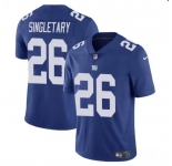 Men's New York Giants #26 Devin Singletary Blue Vapor Untouchable Limited Football Stitched Jersey