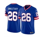 Men's New York Giants #26 Devin Singletary Royal Throwback Vapor Untouchable Limited Football Stitched Jersey