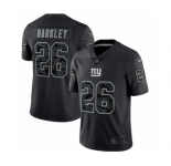 Men's New York Giants #26 Saquon Barkley Black Reflective Limited Stitched Football Jersey