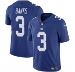 Men's New York Giants #3 Deonte Banks Blue Vapor Untouchable Limited Football Stitched Jersey