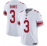 Men's New York Giants #3 Deonte Banks White Vapor Untouchable Limited Football Stitched Jersey