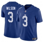 Men's New York Giants #3 Russell Wilson Blue 2025 F.U.S.E. Vapor Untouchable Limited Football Stitched Jersey