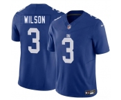 Men's New York Giants #3 Russell Wilson Blue 2025 F.U.S.E. Vapor Untouchable Limited Football Stitched Jersey