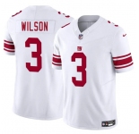 Men's New York Giants #3 Russell Wilson White 2025 F.U.S.E. Vapor Untouchable Limited Football Stitched Jersey