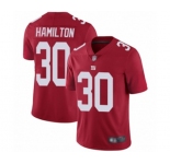 Men's New York Giants #30 Antonio Hamilton Red Limited Red Inverted Legend Football Jersey