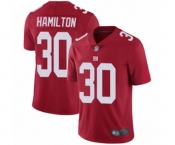 Men's New York Giants #30 Antonio Hamilton Red Limited Red Inverted Legend Football Jersey
