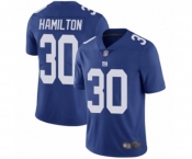 Men's New York Giants #30 Antonio Hamilton Royal Blue Team Color Vapor Untouchable Limited Player Football Jersey