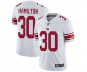 Men's New York Giants #30 Antonio Hamilton White Vapor Untouchable Limited Player Football Jersey
