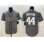 Men's New York Giants #44 Cam Skattebo Gray With Patch Cool Base Stitched Baseball Jersey