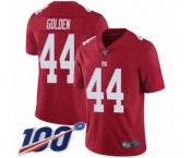 Men's New York Giants #44 Markus Golden Red Limited Red Inverted Legend 100th Season Football Jersey