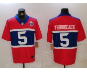 Men's New York Giants #5 Kayvon Thibodeaux Limited Red Alternate FUSE Team Patch Vapor Jersey