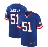Men's New York Giants #51 Abdul Carter Royal Classic Football Stitched Game Jersey