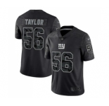 Men's New York Giants #56 Lawrence Taylor Black Reflective Limited Stitched Football Jersey