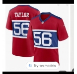 Men's New York Giants #56 Lawrence Taylor Century Red Alternate Vapor Limited Football Stitched Jersey