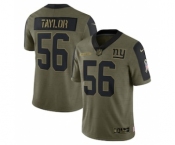 Men's New York Giants #56 Lawrence Taylor Nike Olive 2021 Salute To Service Retired Player Limited Jersey