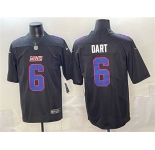 Men's New York Giants #6 Jaxson Dart Black Fashion Vapor Untouchable Limited Football Stitched Jersey
