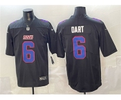 Men's New York Giants #6 Jaxson Dart Black Fashion Vapor Untouchable Limited Football Stitched Jersey