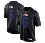 Men's New York Giants #6 Jaxson Dart Carbon Black Fashion Game Nike Jersey