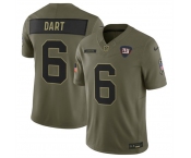 Men's New York Giants #6 Jaxson Dart Olive 2025 F.U.S.E. Salute to Service Limited Football Stitched Jersey