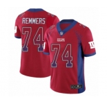 Men's New York Giants #74 Mike Remmers Limited Red Rush Drift Fashion Football Jersey