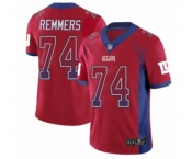 Men's New York Giants #74 Mike Remmers Limited Red Rush Drift Fashion Football Jersey